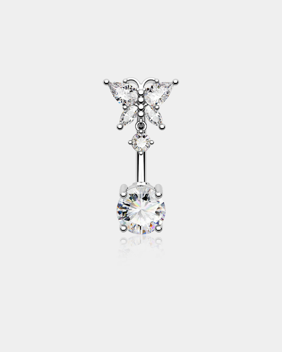 dangle butterfly belly ring