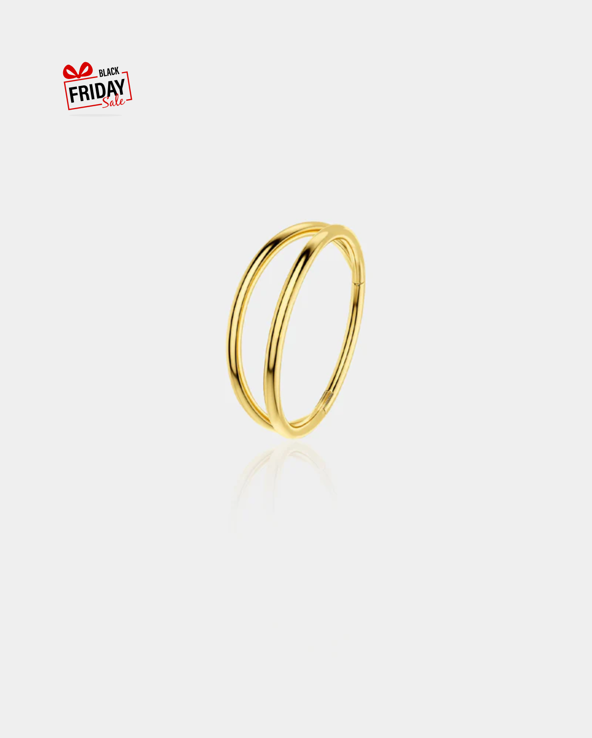 18G Double Hoop Hinged Segment Nose Ring