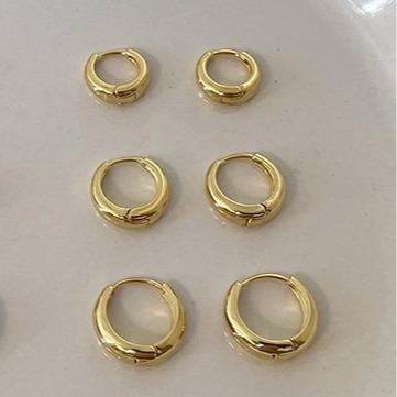 18k plated segment earring hoop