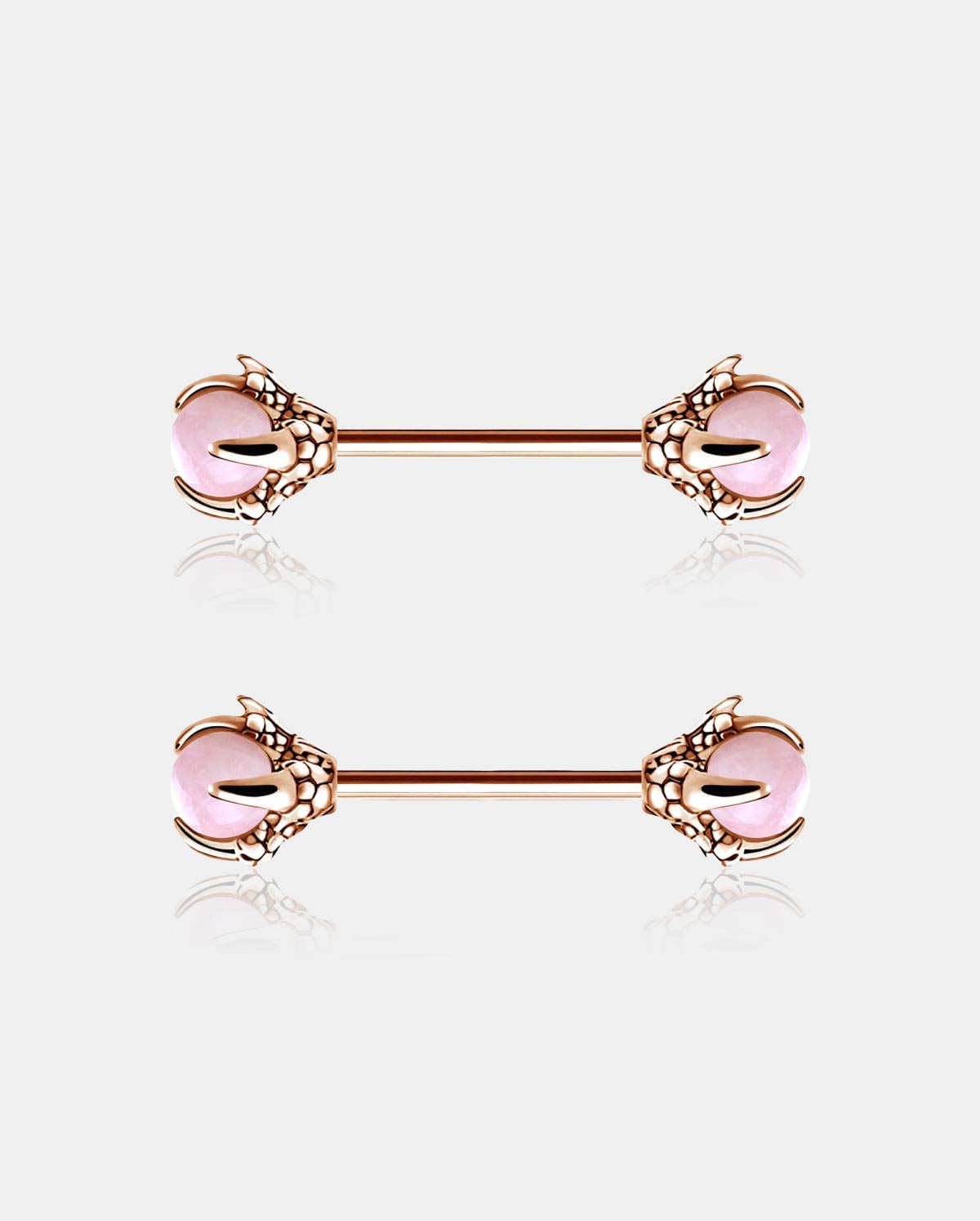 14g tres garras de dragón pezón anillos opalite pezón piercing