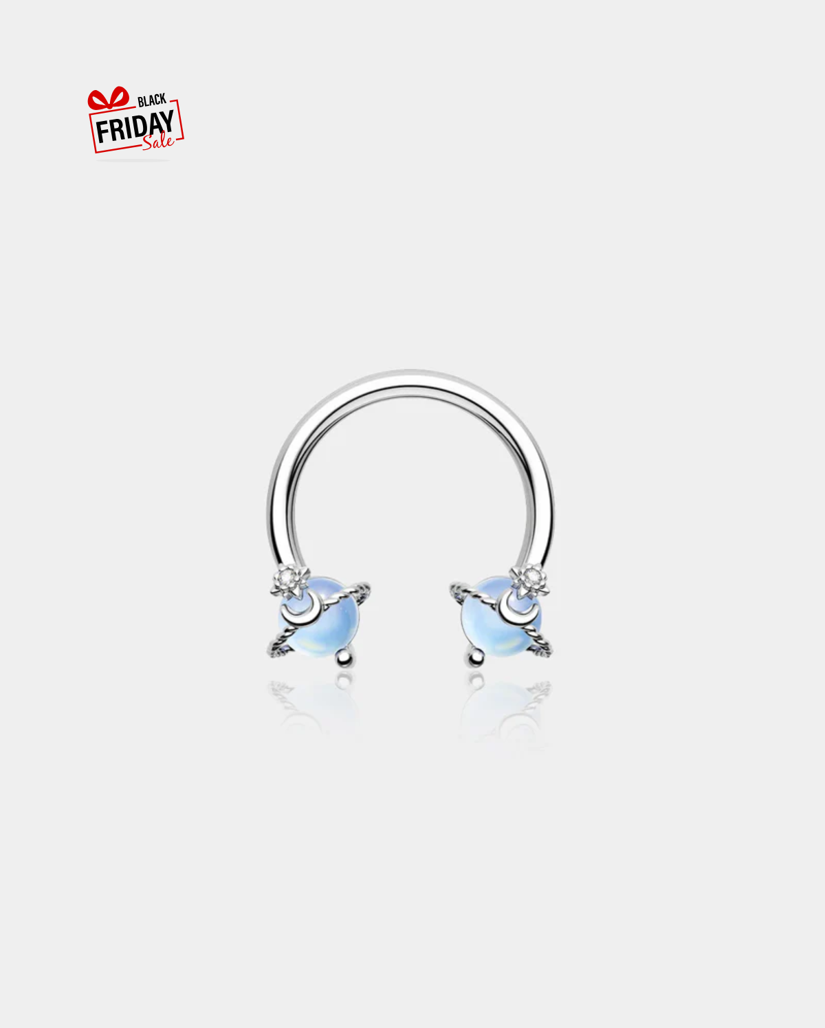 Opal Planet Horseshoe Septum Ring