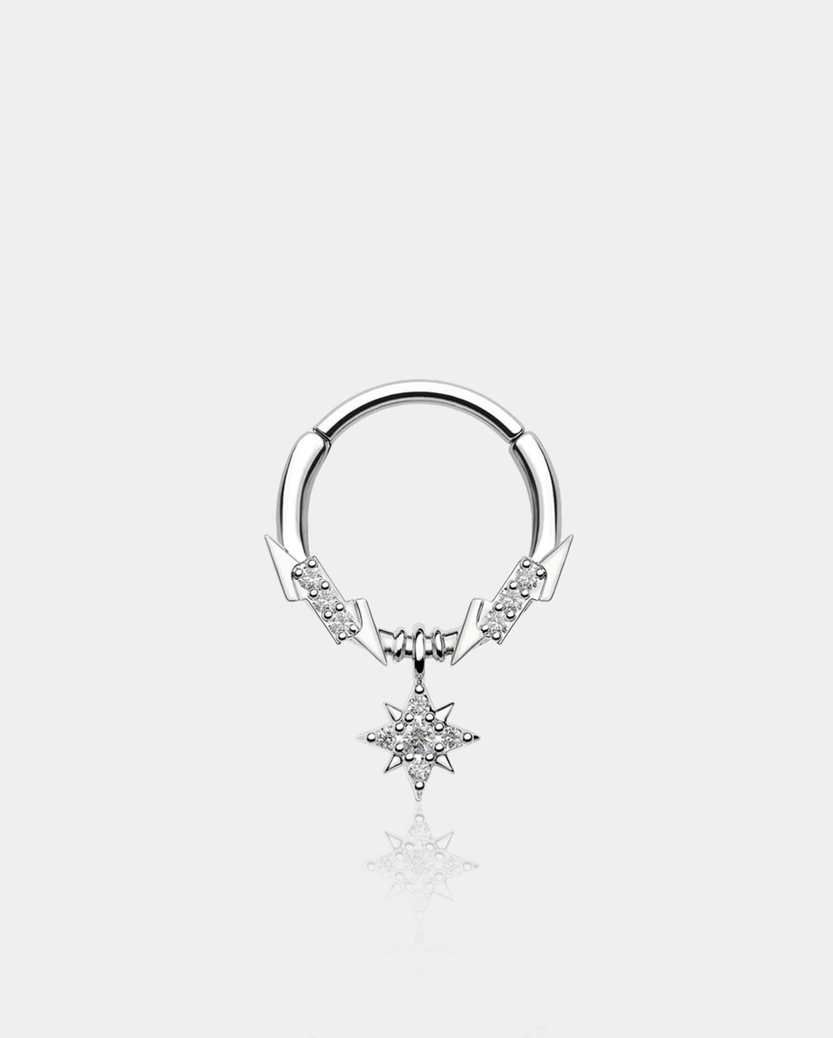 Lightning Bolt Dangle Septum Ring