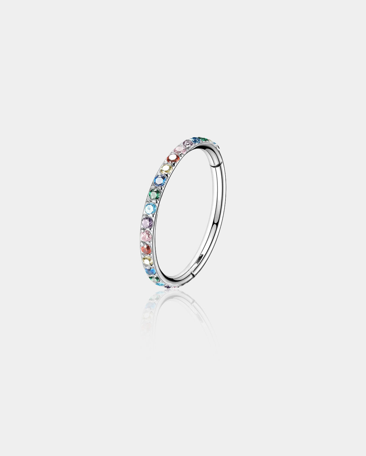 Anillo de nariz de acero inoxidable CZ aro de nariz 18G