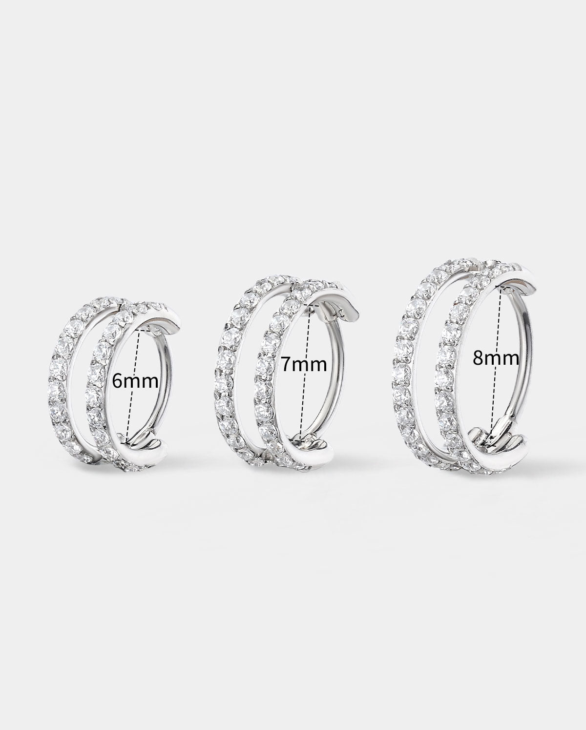 6mm double hoop nose ring