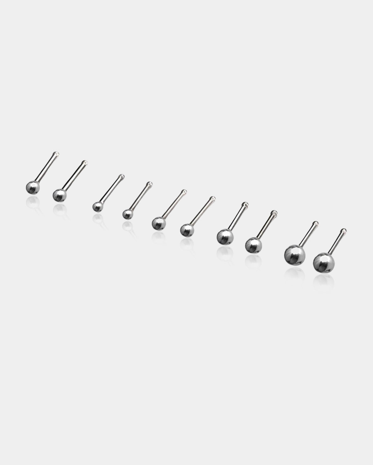 18G / 20G 2PCS Piercing de nariz de titanio