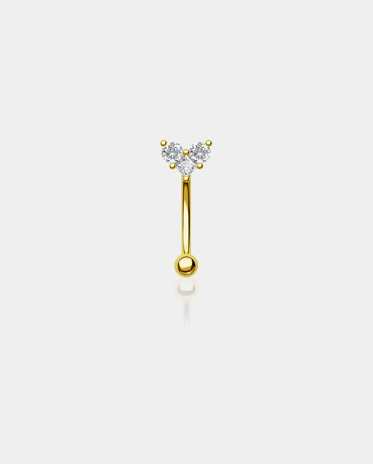 solid gold heart rook piercing ring