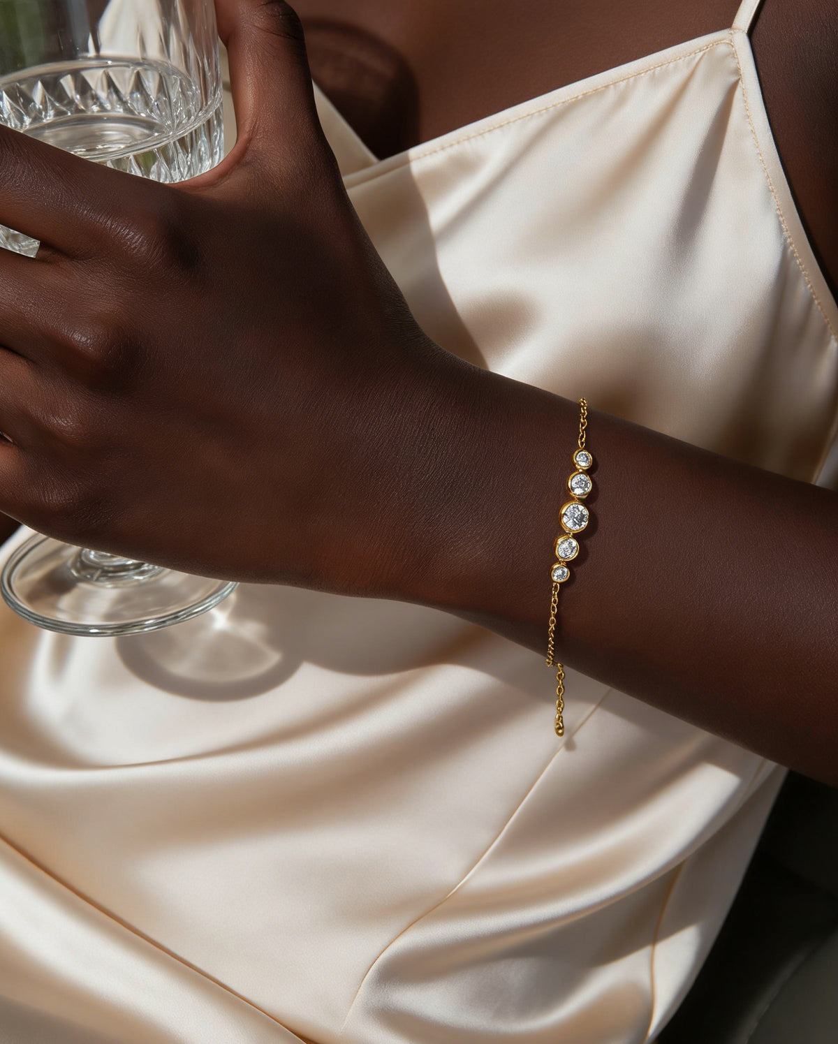 Five Round CZ Bracelet