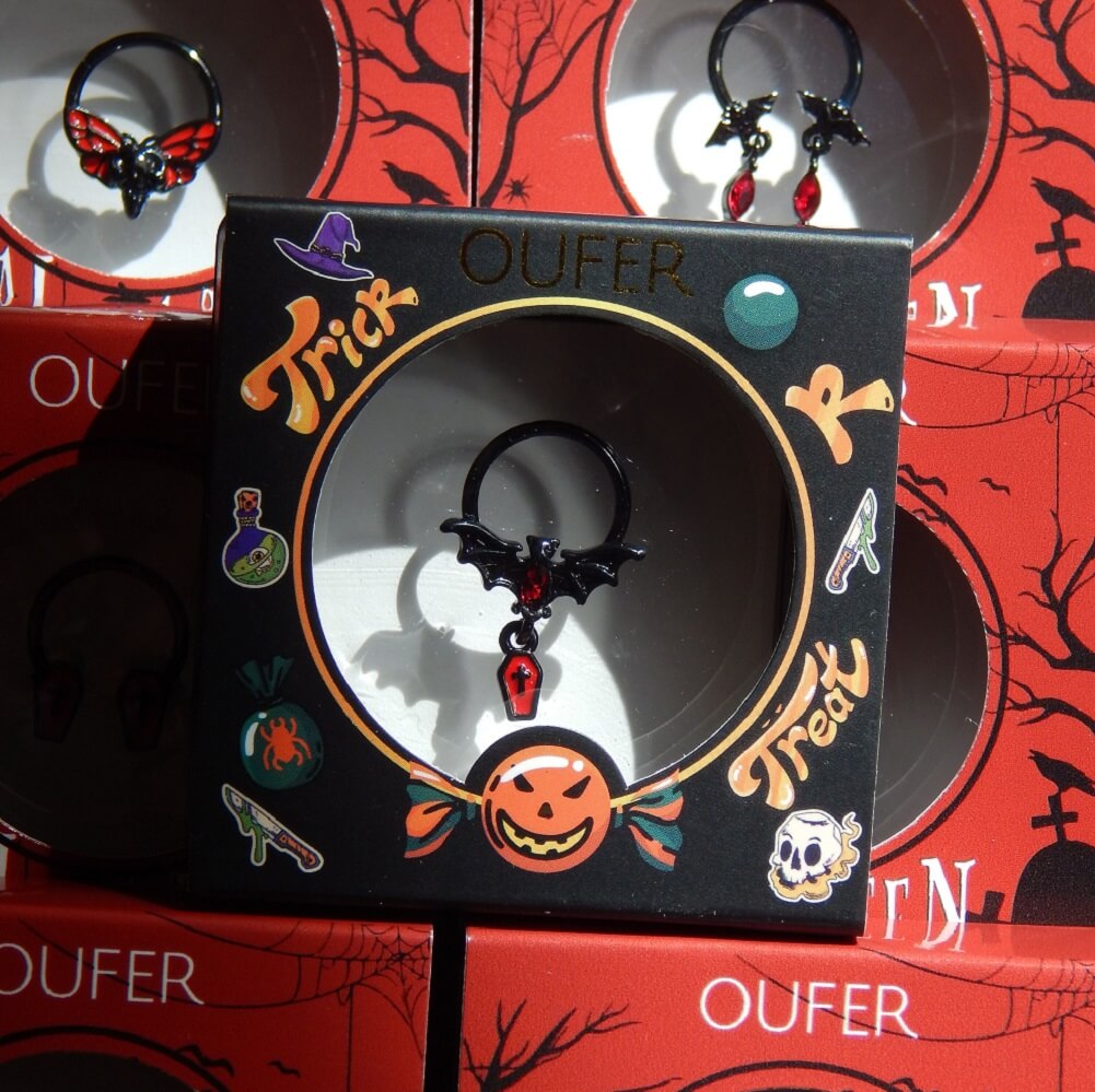 Bat Dangle Coffin Daith Septum Ring