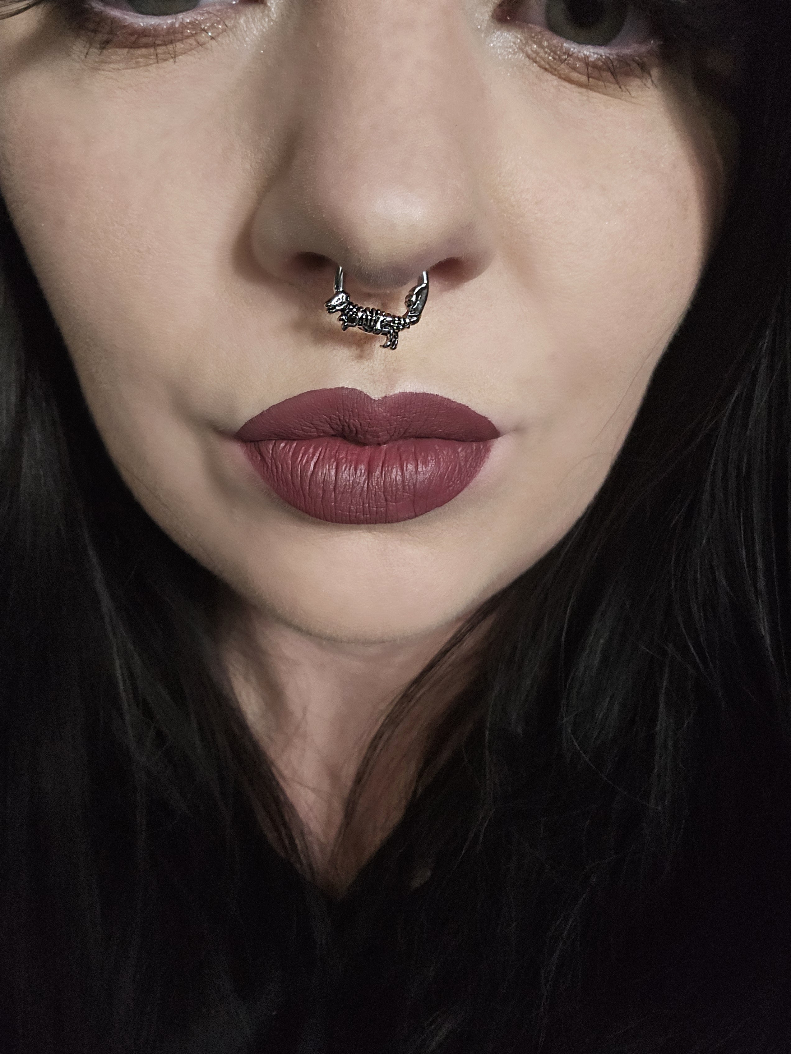 Dinosaur Skeleton Septum Ring