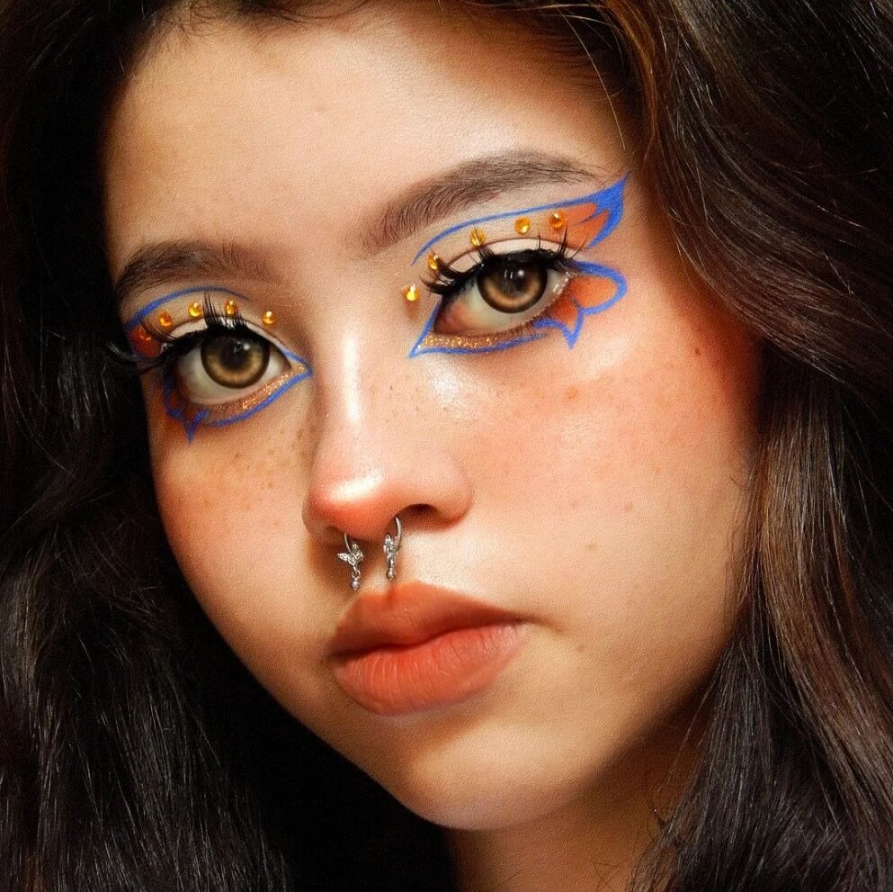 Shiny Butterfly Dangle Horseshoe Septum Ring