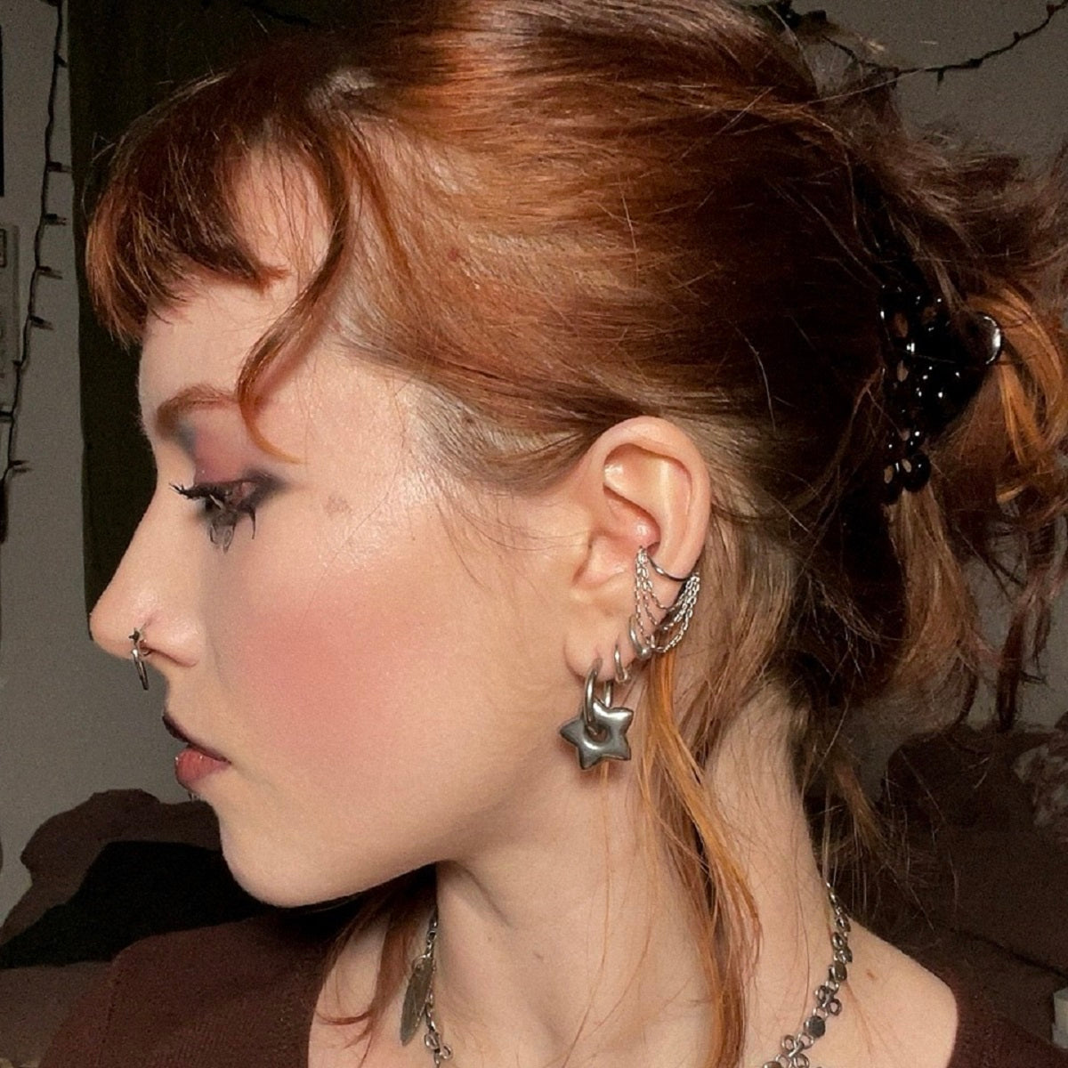 Triple Chain Dangle Septum Ring