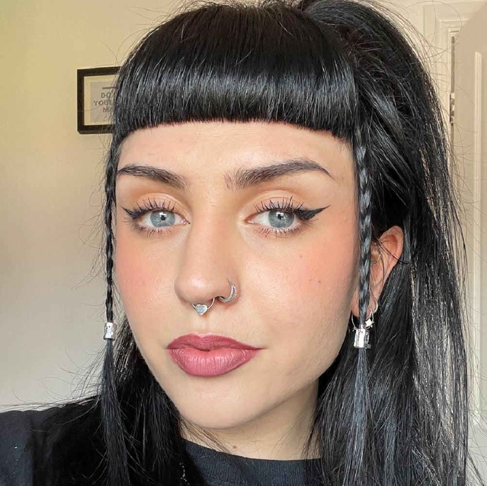 20G CZ Double Hoop Segment Nose Ring