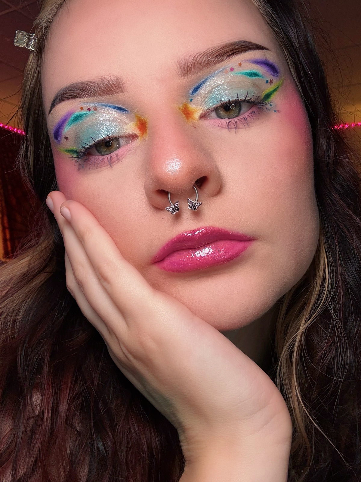 Moon Moth Horseshoe Septum Ring