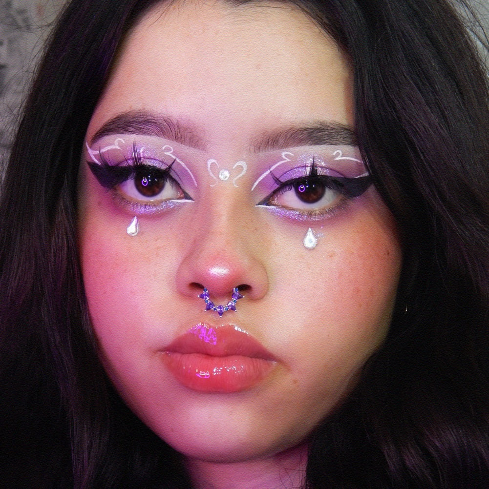 Gorgeous Purple CZ Segment Septum Ring