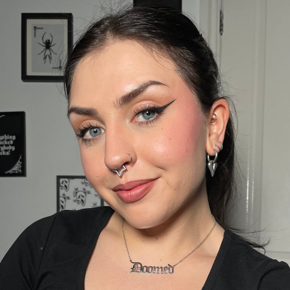 CZ Star Clicker Titanium Septum Ring