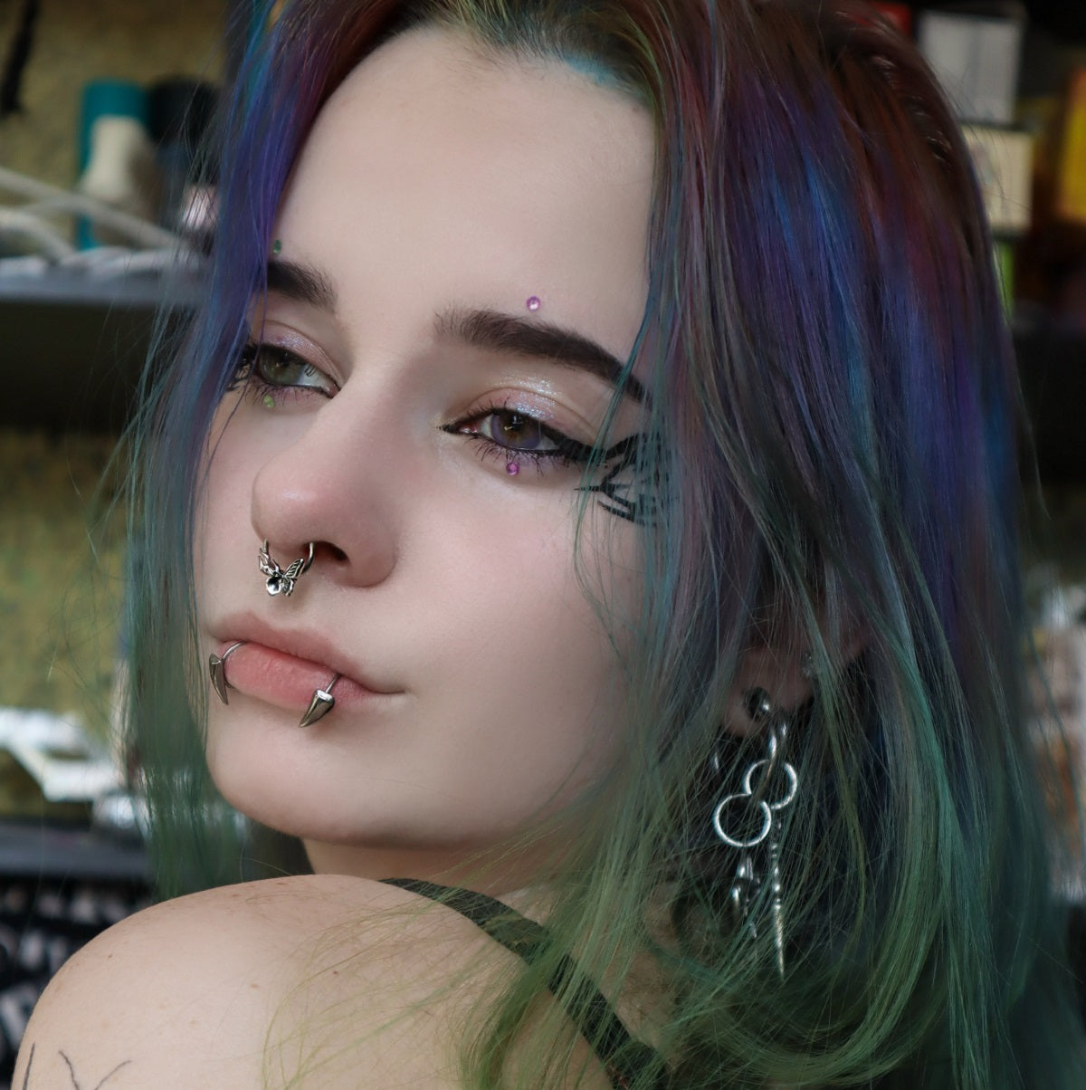 Flamewing Butterfly Segment Septum Ring
