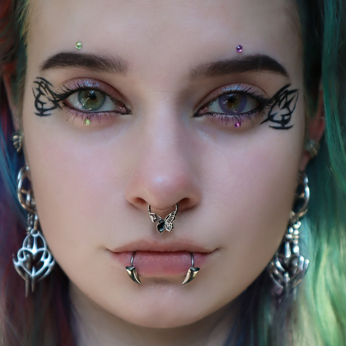 Flamewing Butterfly Segment Septum Ring