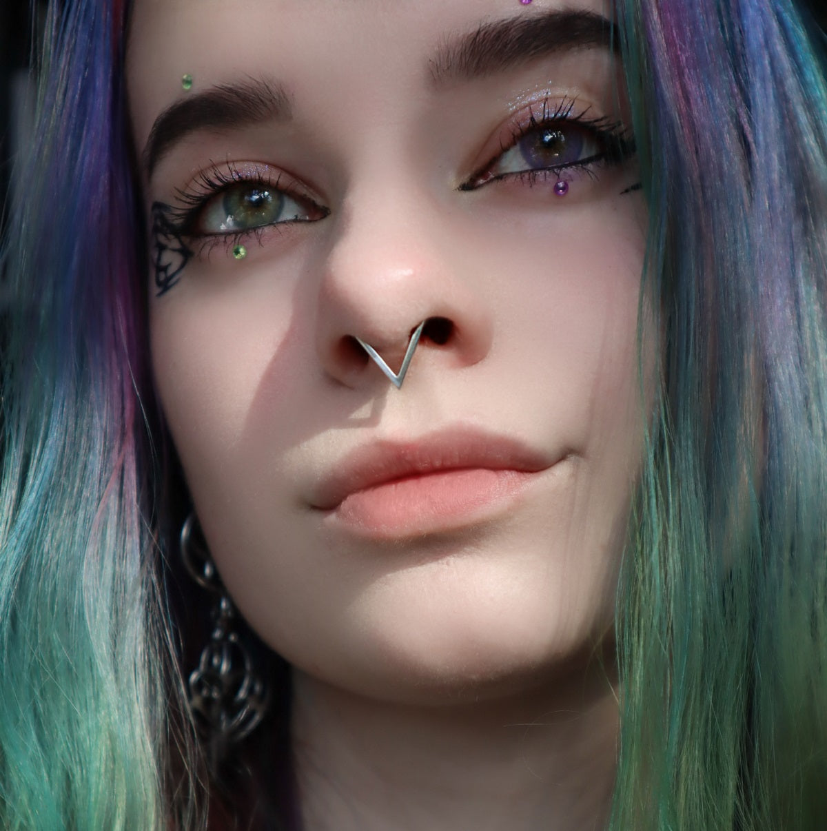 Triangle Hinged Segment Titanium Septum Ring