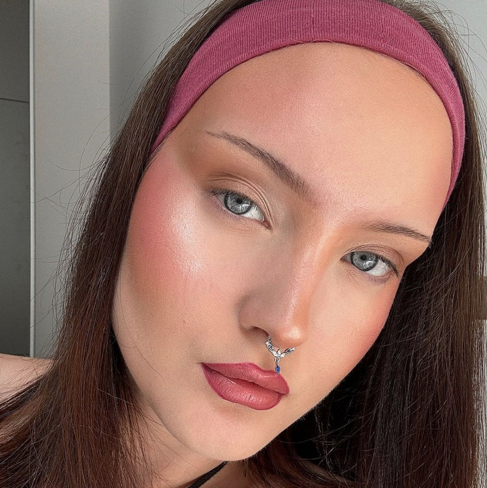 Lotus CZ Clicker Septum Ring