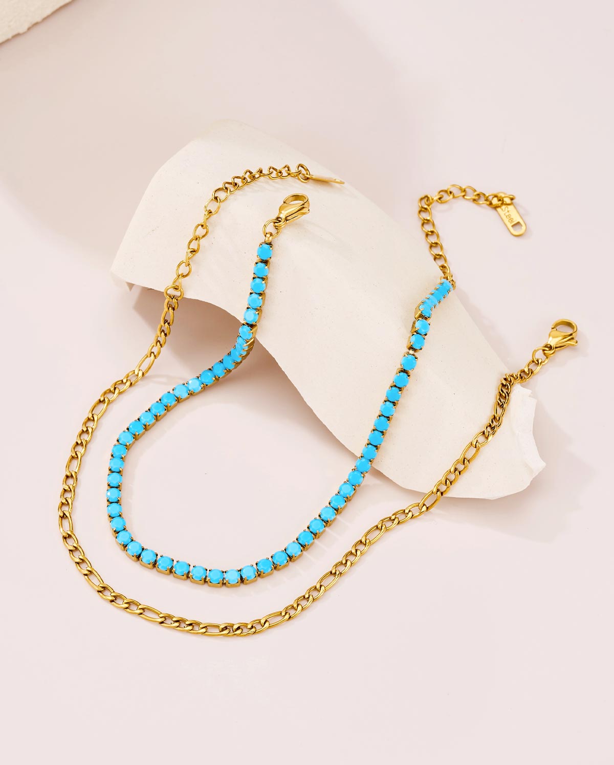 turquoise anklet set