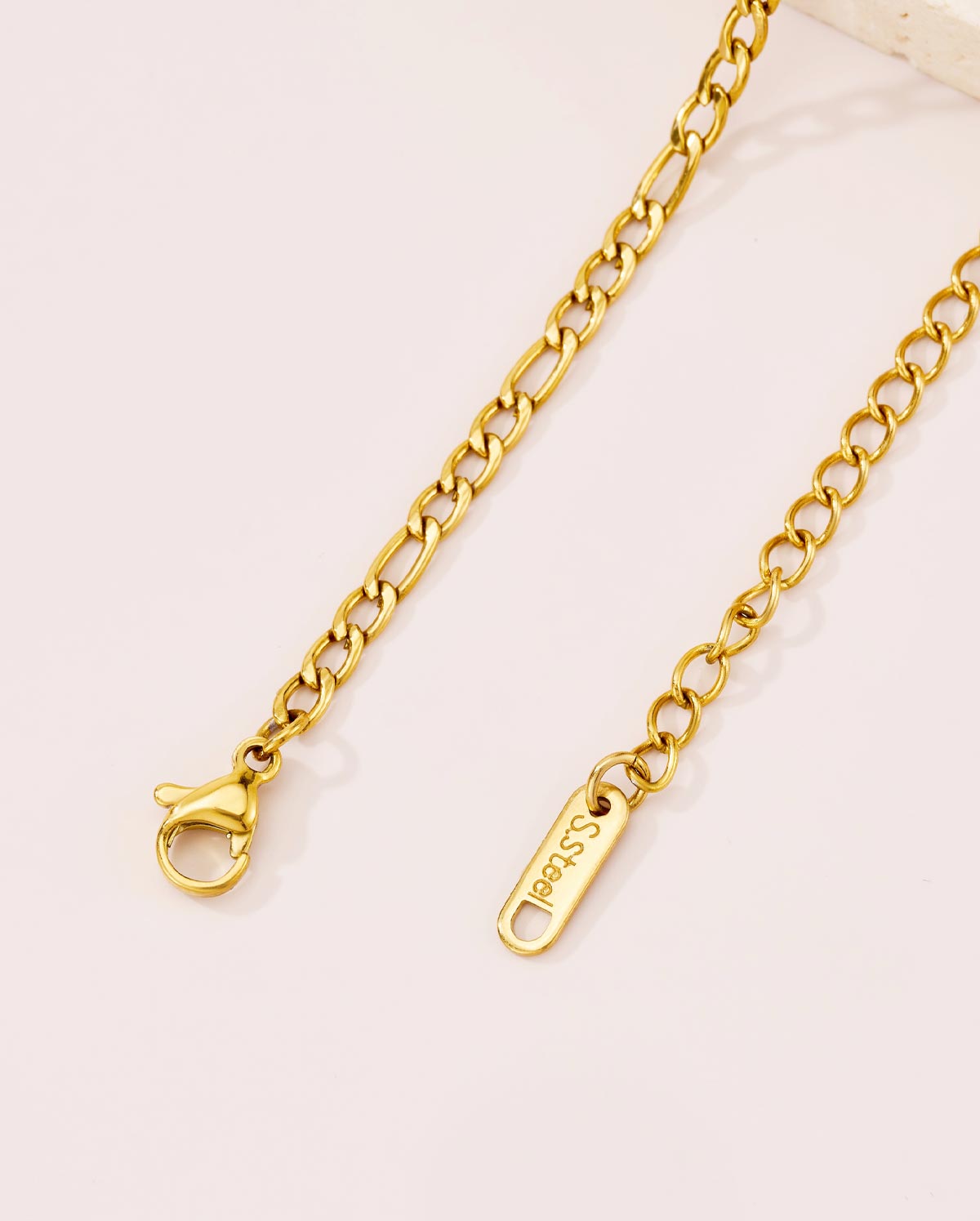 2PCS 18K Gold Plated Turquoise & Chain Anklet Set