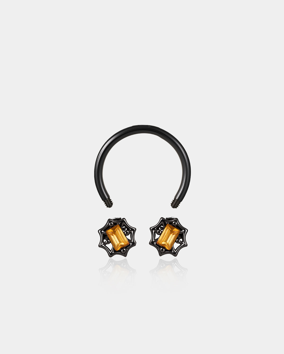 Orange CZ Spider Web CBR Daith Septum Ring