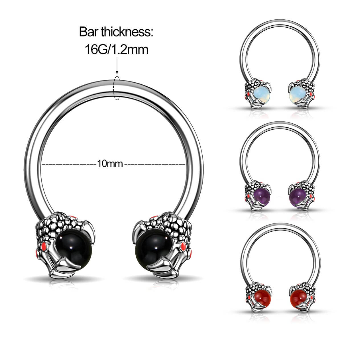 16g dragon septum ring