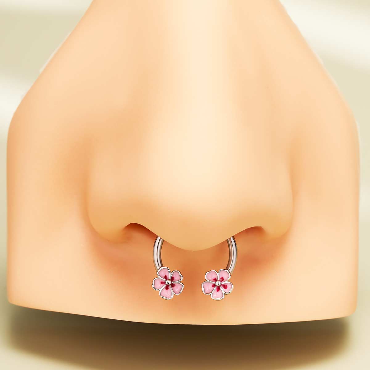 Sakura Horseshoe Septum piercing