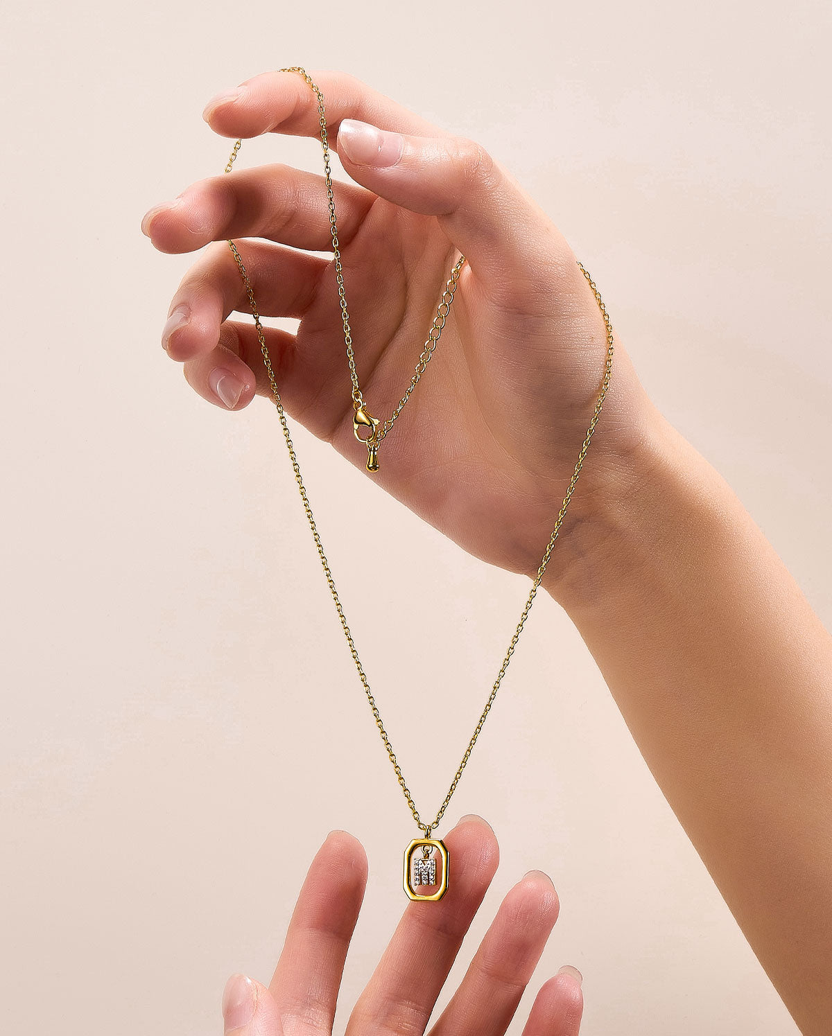 letter M necklace