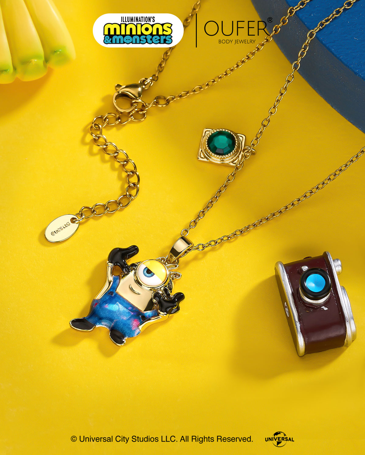MINIONS × OUFER James Cute Pendant Necklace