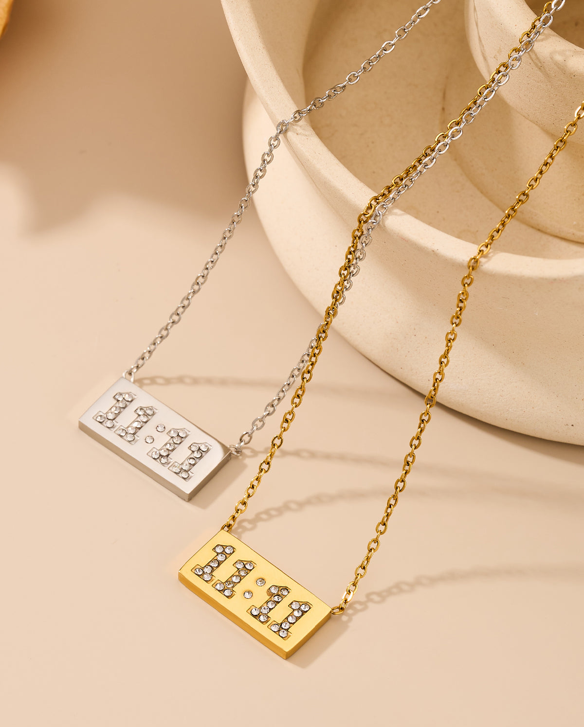cz letter necklace