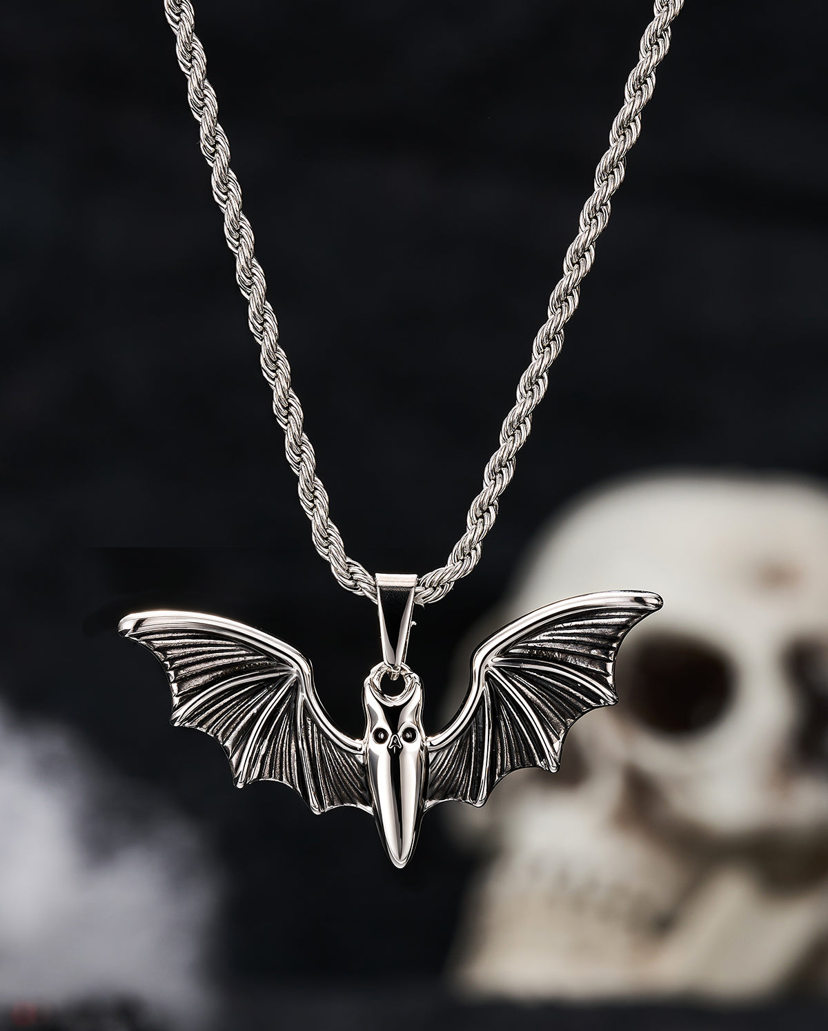 Gothic Bat Pendant Necklace