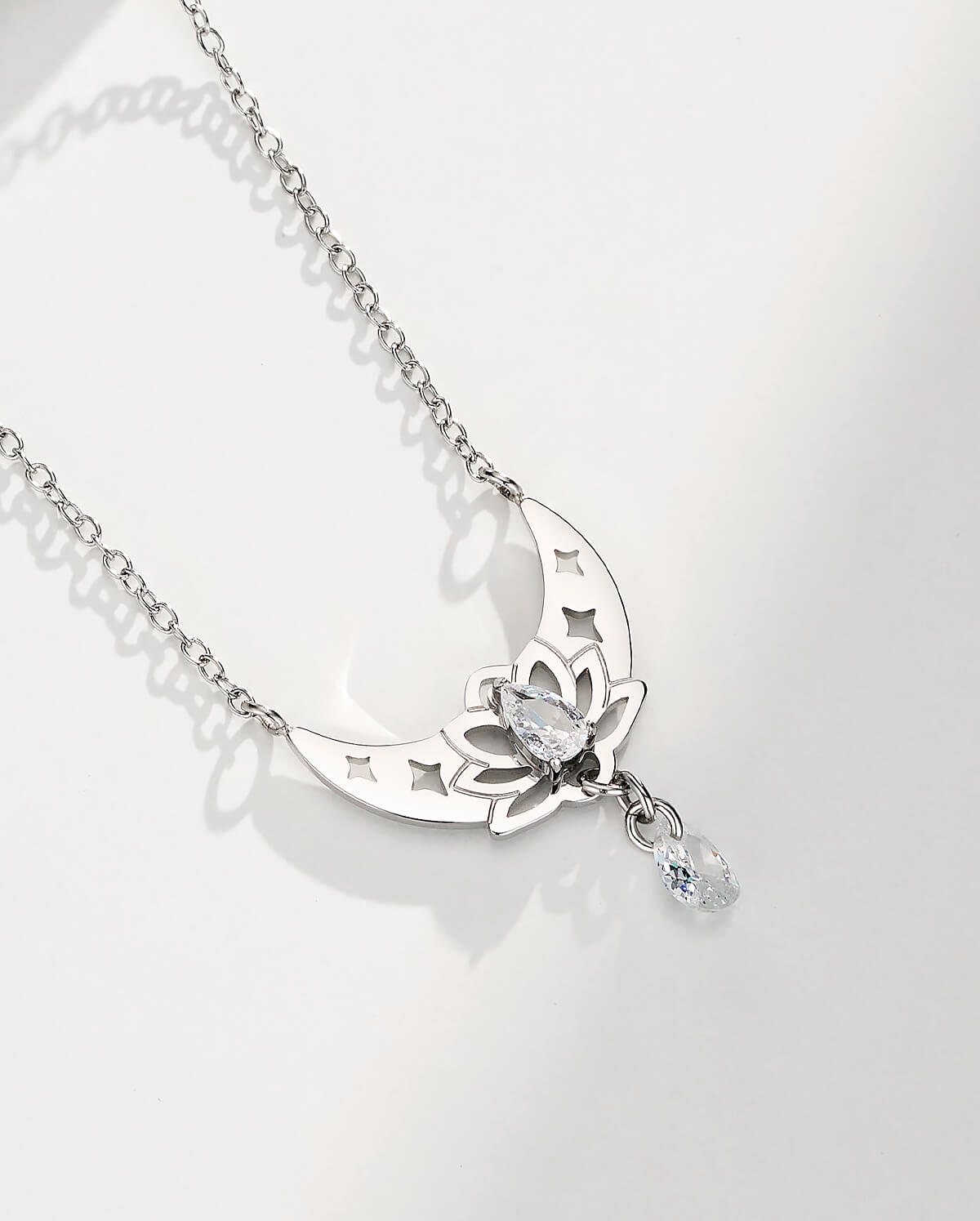 Oufer X Andrea 5A+ Grade CZ Lotus Necklace