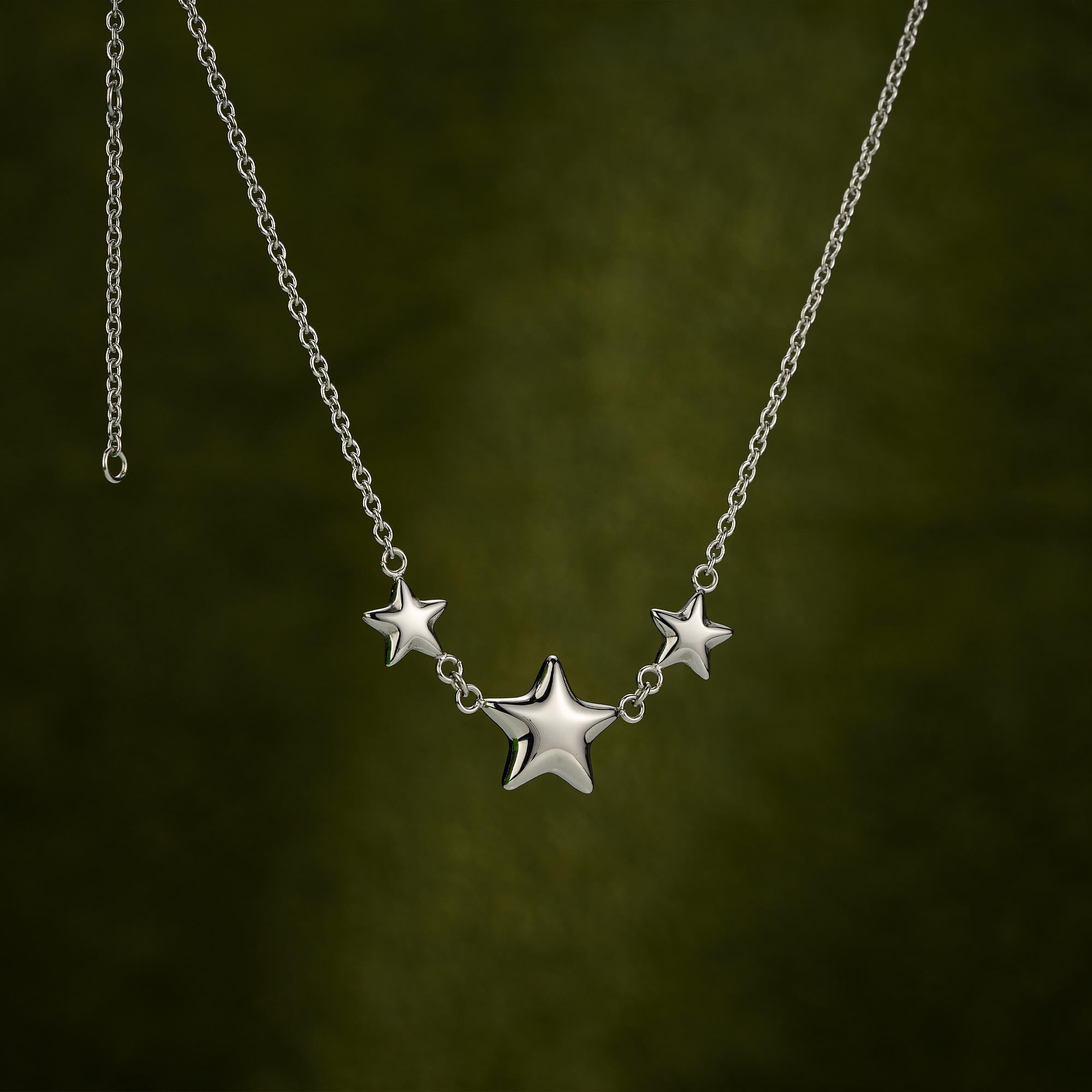 Silver Chunky Stars Necklace