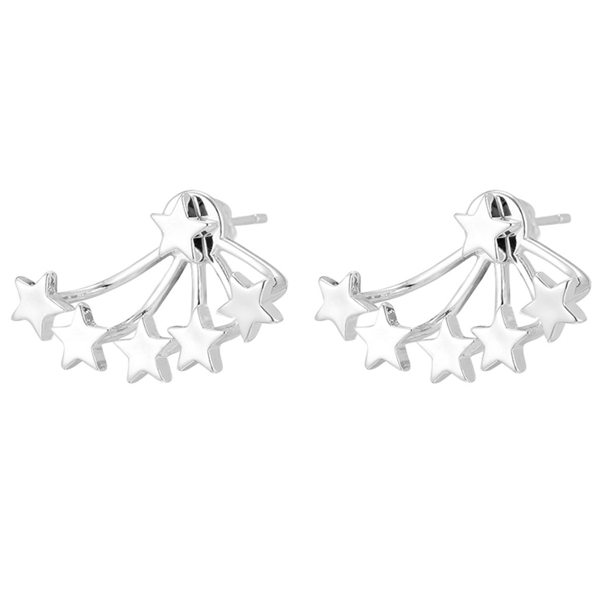 2PCS Full Of Stars Earring Studs Elegant Earrrings For Women
