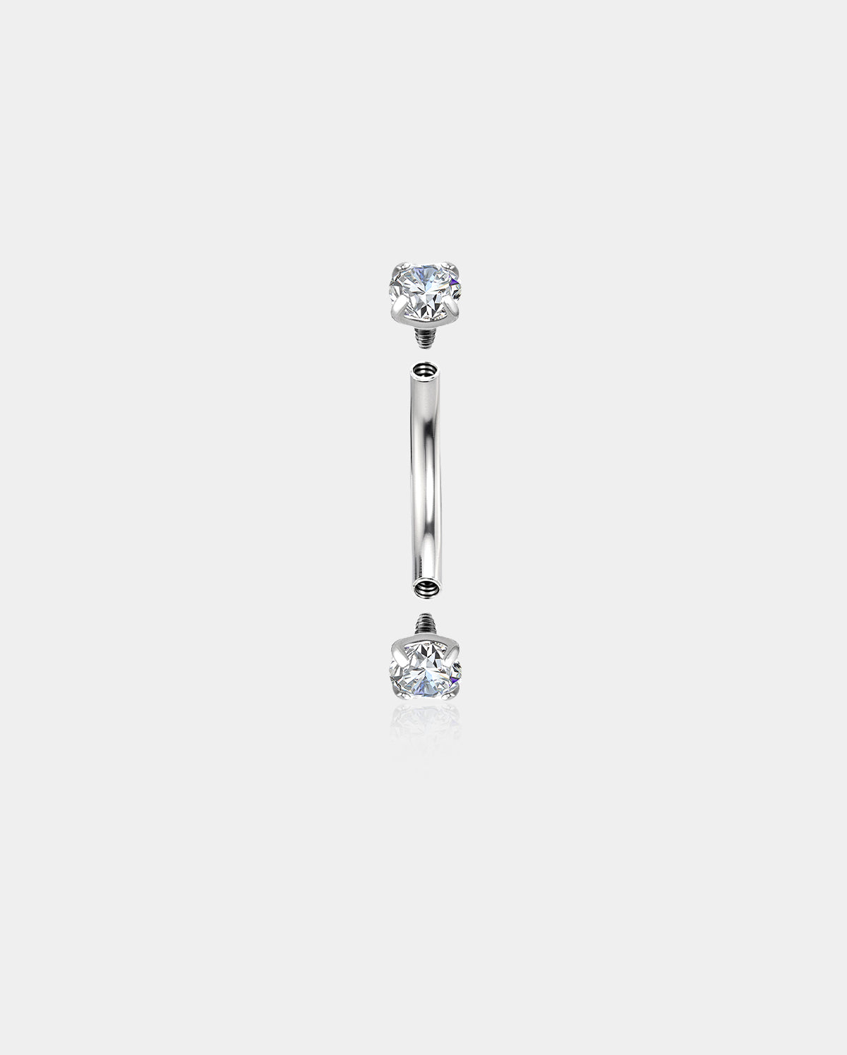 internally threaded eyebrow ring
