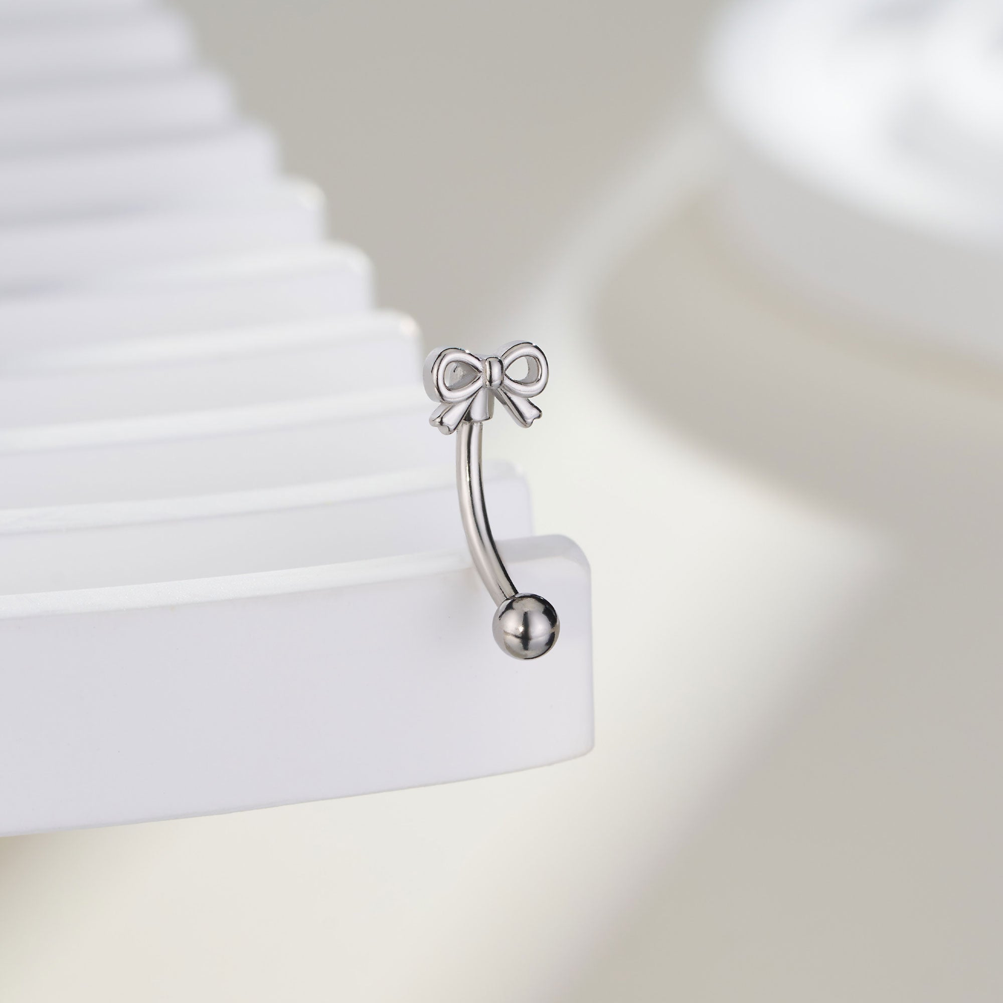 Minimal Bow Eyebrow Stud