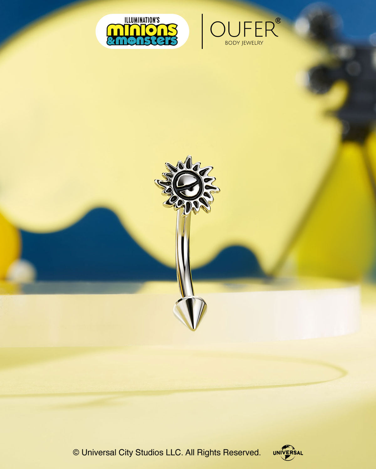 MINIONS Ã OUFER Sun Symbol Eyebrow Stud