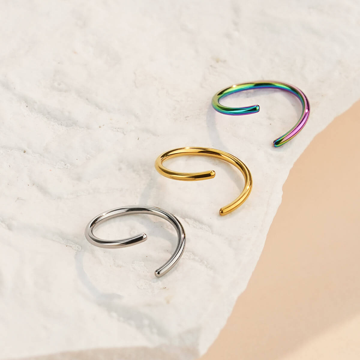 twist seamless nose rings