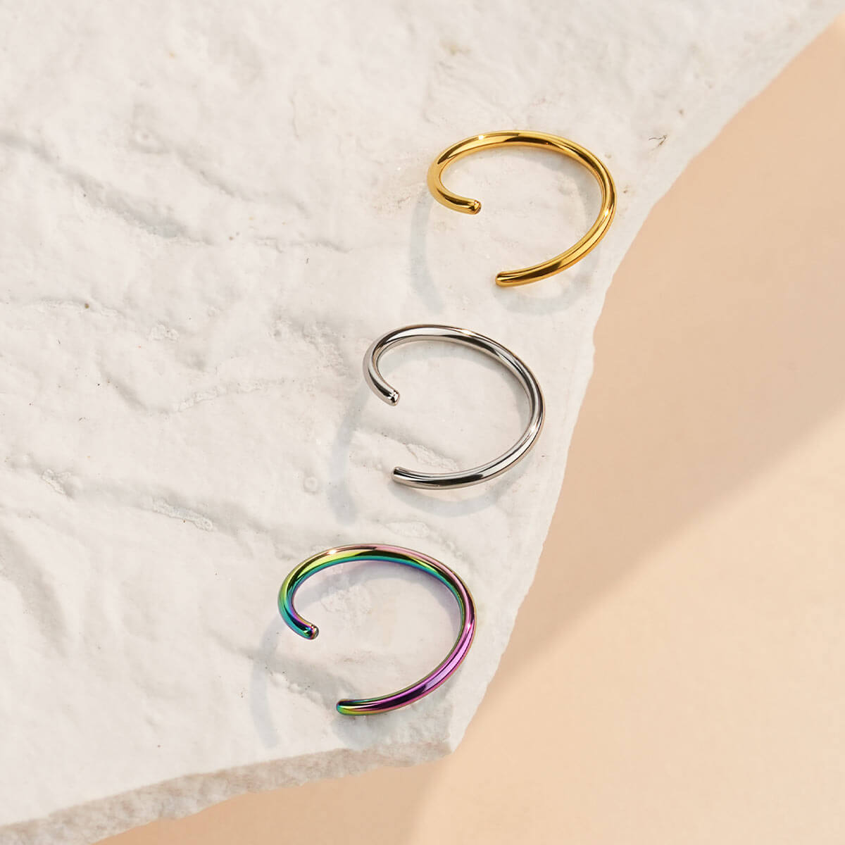 stainless steel seamless nose rings