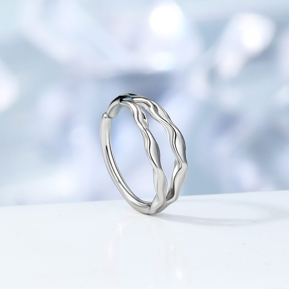 seamless Waved nose Ring