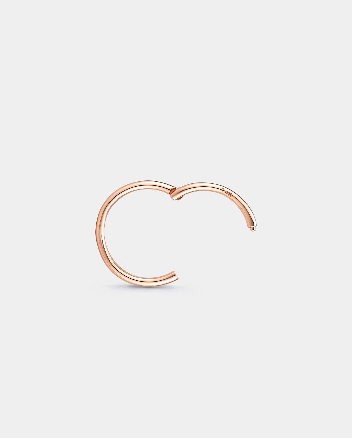 20G 14K Rose Gold Segment Nose Hoop