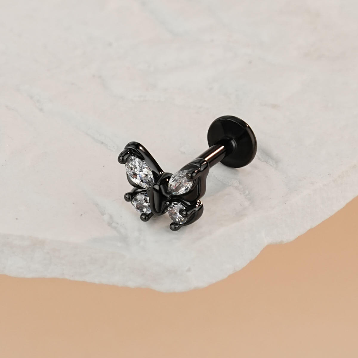 flat back butterfly cartilage earring