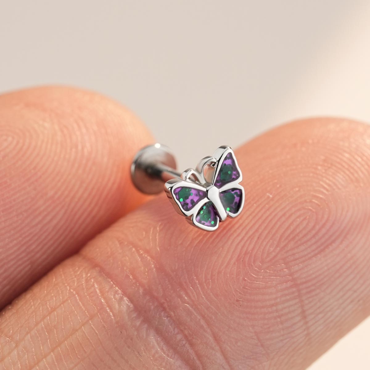 butterfly helix stud