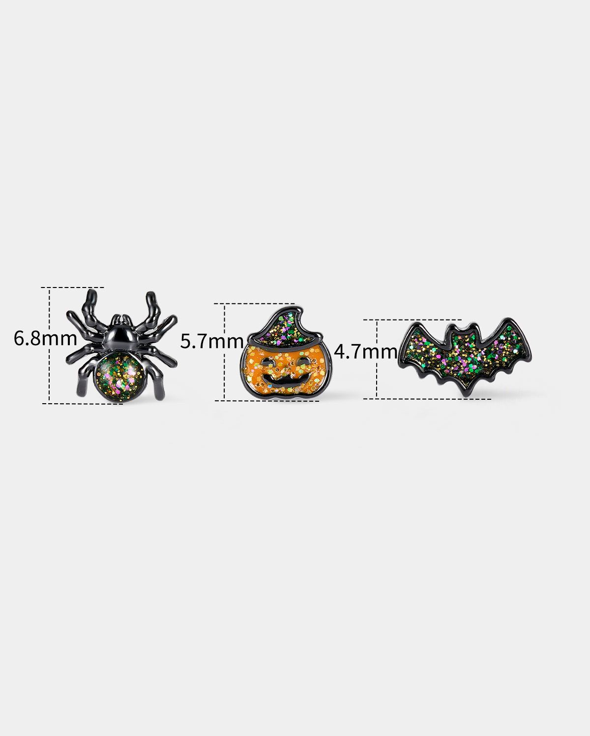 16G Coffin Black Lip Ring 8mm Lip Stud