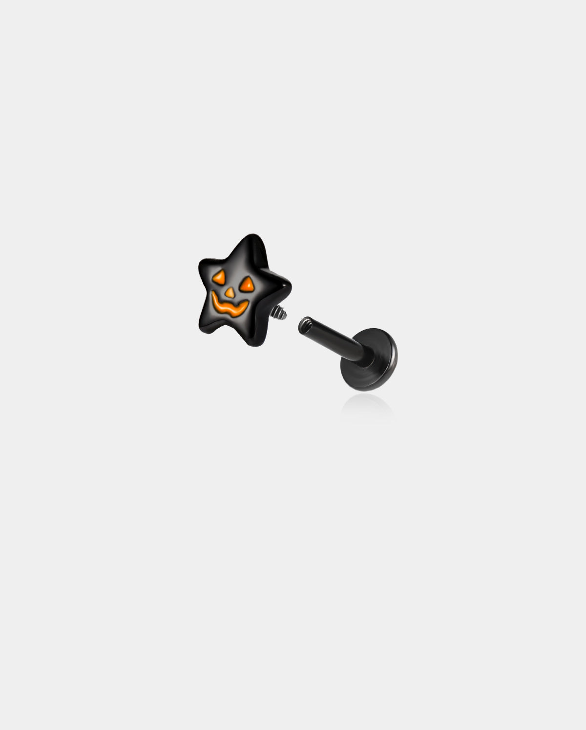 16G Coffin Black Lip Ring 8mm Lip Stud