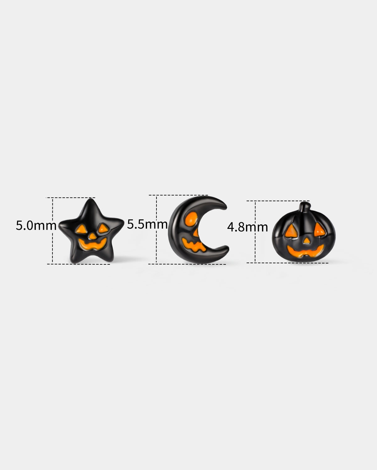 16G Coffin Black Lip Ring 8mm Lip Stud