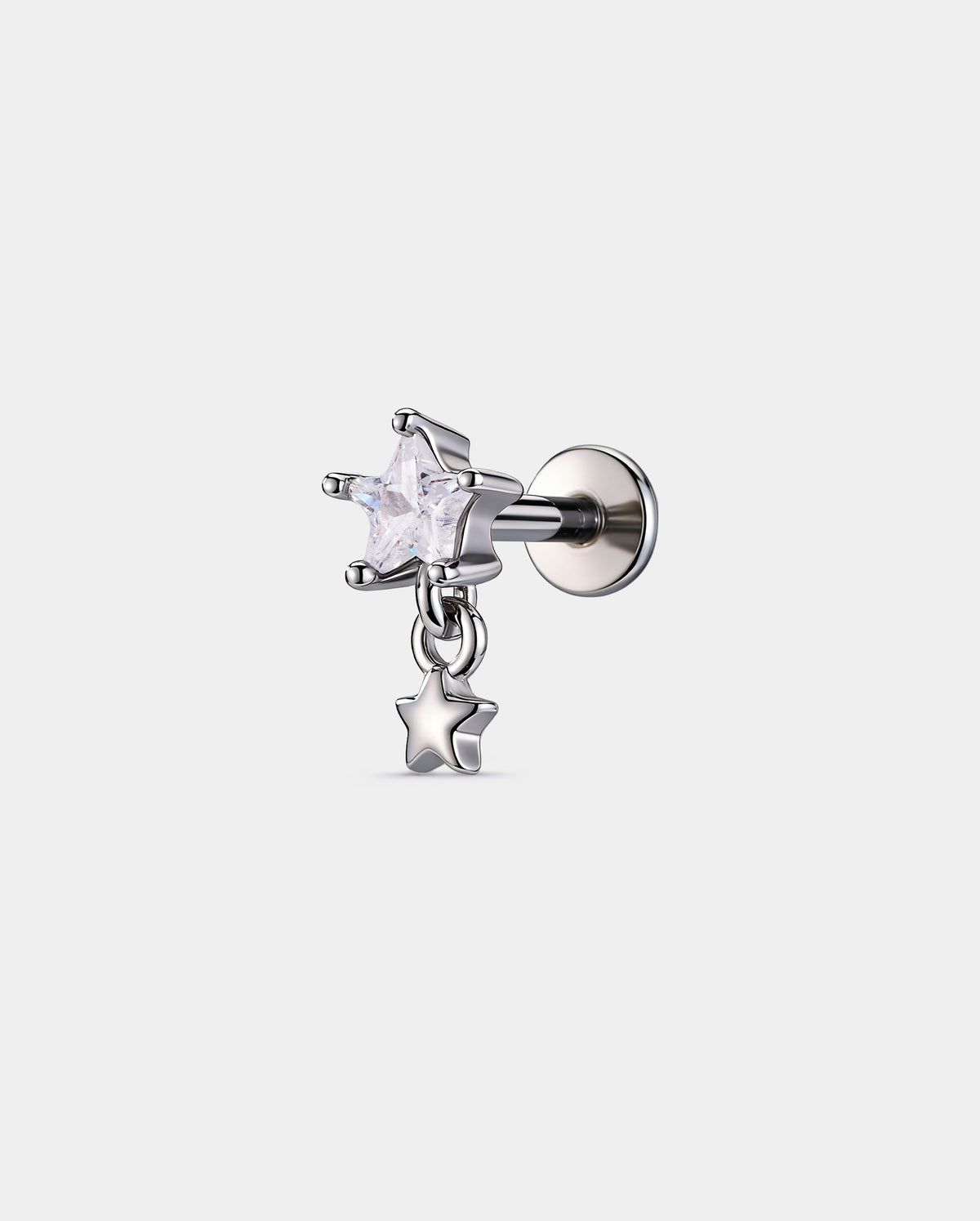 star dangle Star CZ Dangle Internally Threaded Cartilage Stud