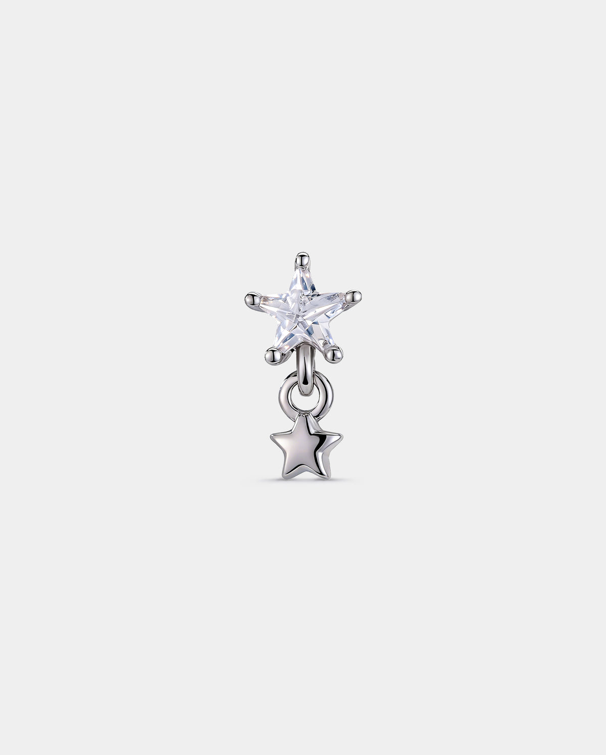 OUFER Star CZ Dangle Internally Threaded Cartilage Stud