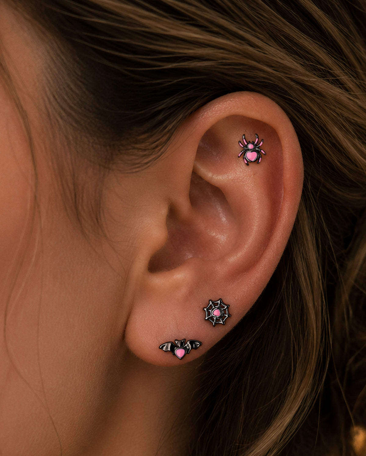 16G Coffin Black Lip Ring 8mm Lip Stud